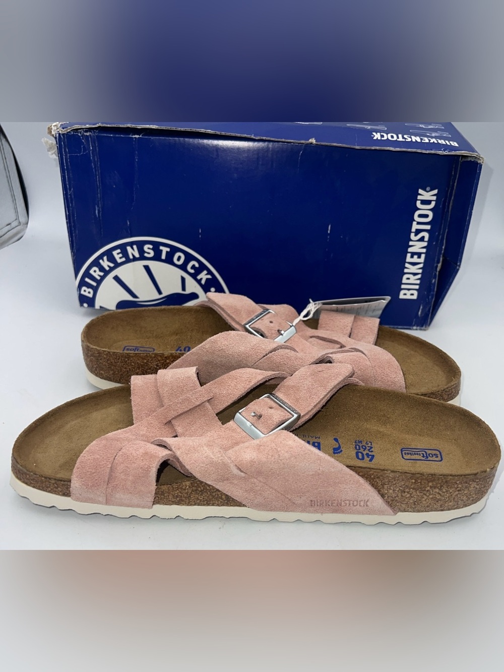 Birkenstock Lugano Suede Pink Clay Sandals EU40 Women US 9-9.5 Narrow/Reg NEW - Picture 8 of 13